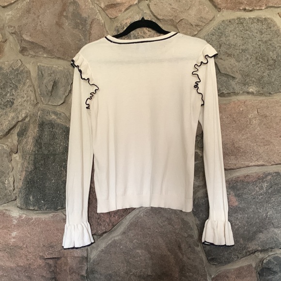 Ivory Frilled Long Sleeve Shirt - Picture 4 of 4